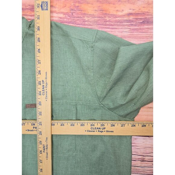 Orvis Mens Green Short Sleeve Button-Up Shirt XXL - Picture 8 of 8